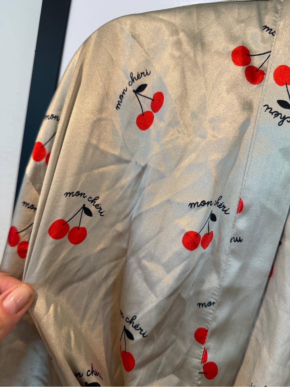 Mon Cheri Cherry Print Robe - Picture 5 of 5